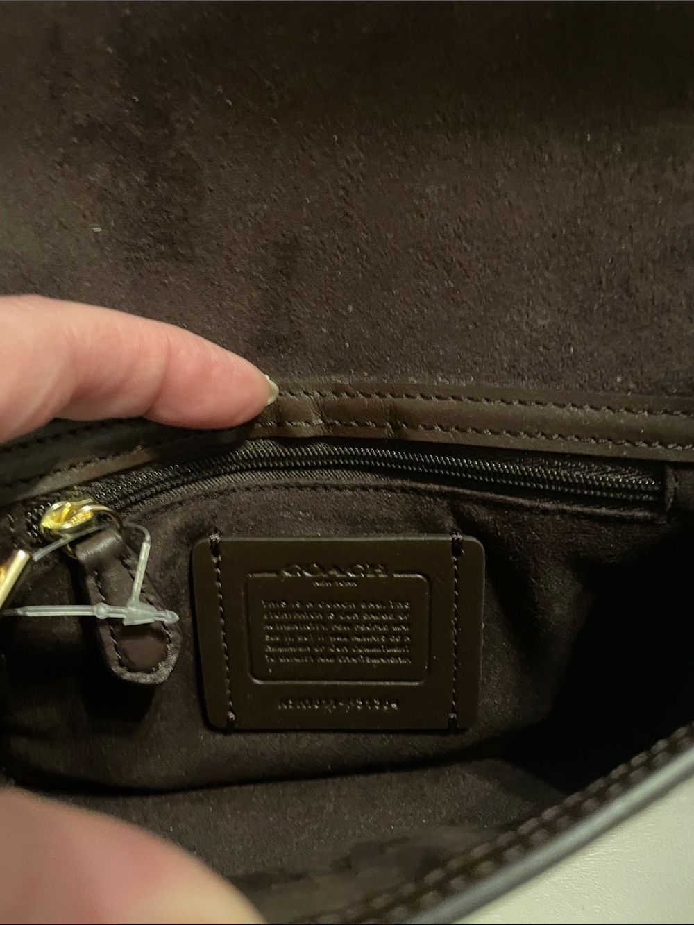 Coach Cream Leather Crossbody with Gold Chain Strap - Picture 8 of 8